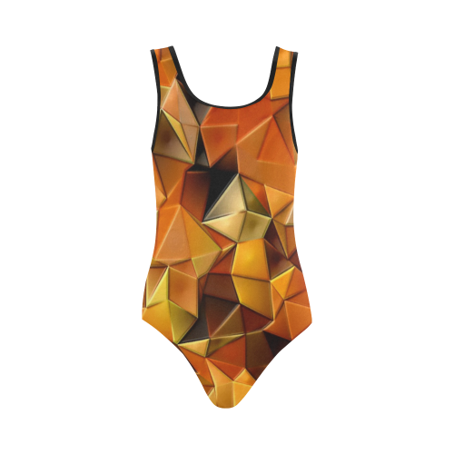 Autumn Time Colors by Nico Bielow Vest One Piece Swimsuit (Model S04)