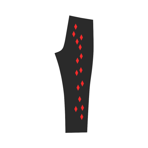 Red & Black Harlequin Capri Legging (Model L02)