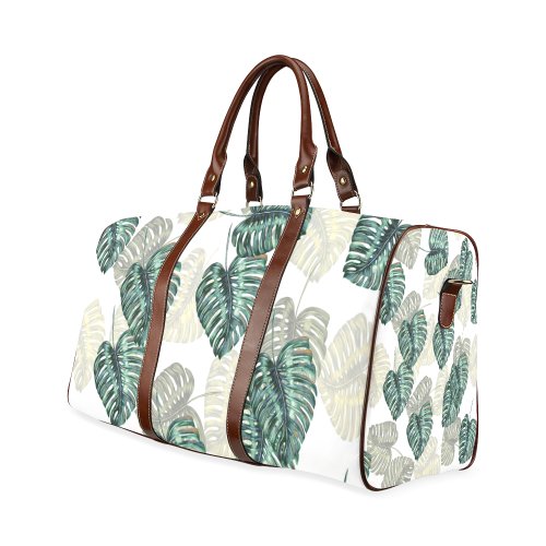 Tropical Leaves Pattern Waterproof Travel Bag/Small (Model 1639)