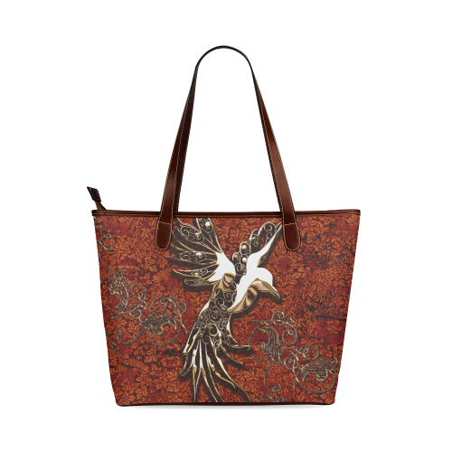 Wonderful bird made of floral elements Shoulder Tote Bag (Model 1646)