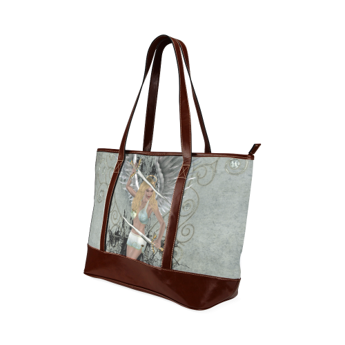 The angel with swords and wings Tote Handbag (Model 1642)