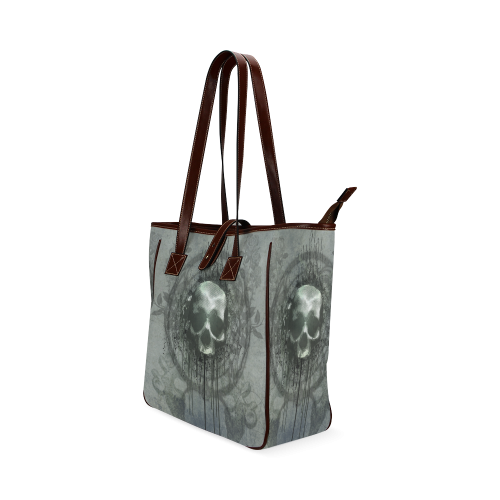 Awesome skull with bones and grunge Classic Tote Bag (Model 1644)