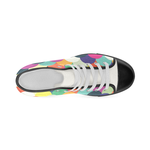 Colorful Circles Men’s Classic High Top Canvas Shoes (Model 017)