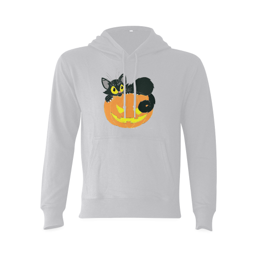 Halloween Black Cat And Pumpkin Oceanus Hoodie Sweatshirt (Model H03)