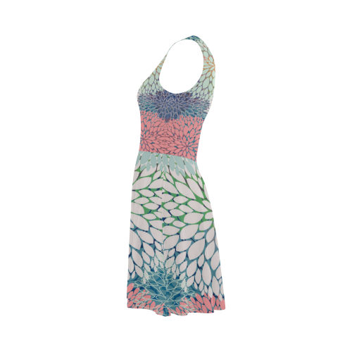 Abstract Floral Petals-a Atalanta Sundress (Model D04)