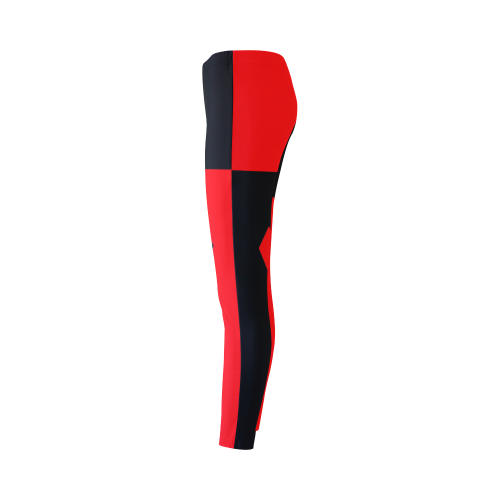 Red & Black Harlequin Cassandra Women's Leggings (Model L01)