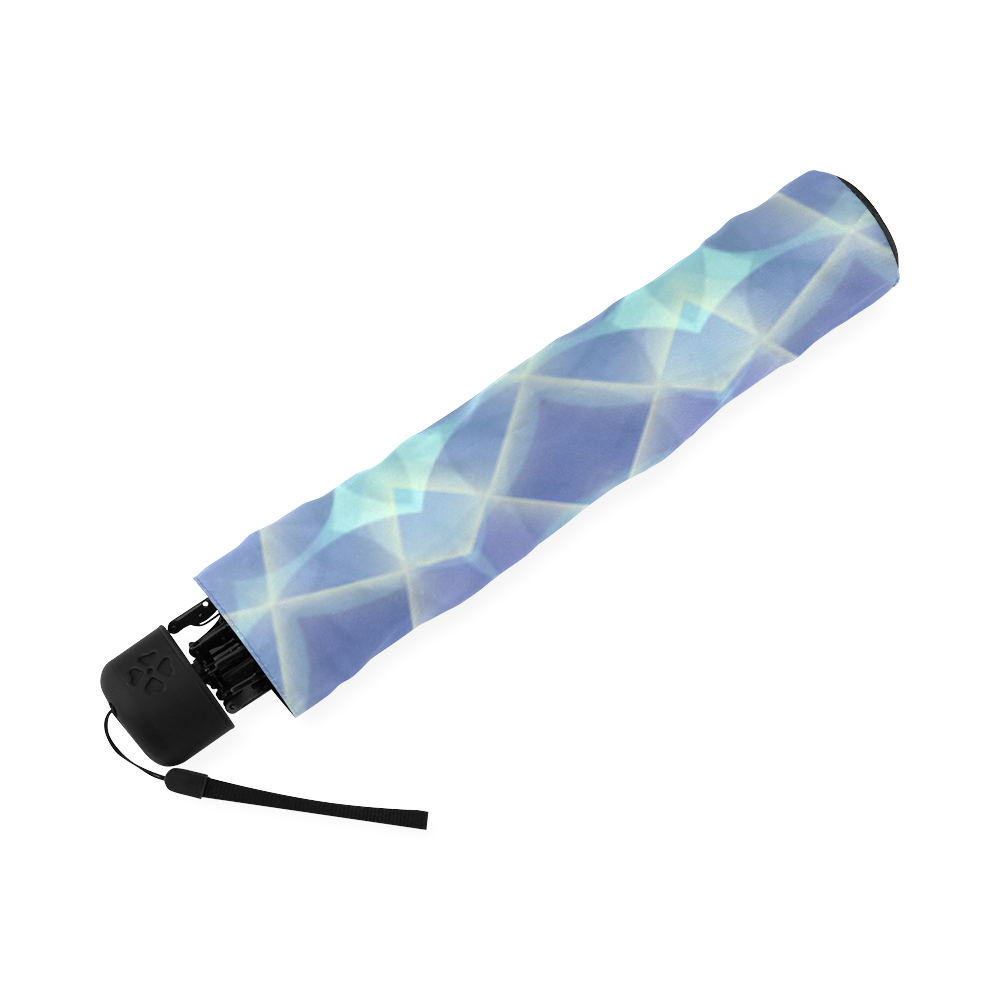 Blue and Turquoise mosaic Foldable Umbrella (Model U01) ID D512131