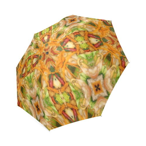 Shrimp, Broccoli and Rice Foldable Umbrella (Model U01)