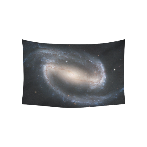 Barred spiral galaxy NGC 1300 Cotton Linen Wall Tapestry 60"x 40"
