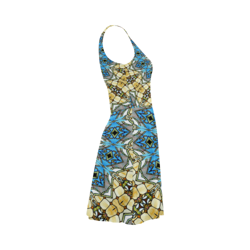 Stained Glass Kaleidoscope Mandala Abstract 1 Atalanta Sundress (Model D04)