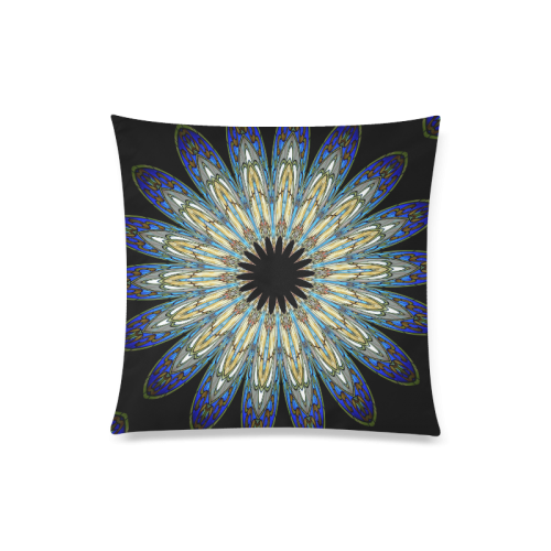 Stained Glass Kaleidoscope Mandala Abstract 8 Custom Zippered Pillow Case 20"x20"(Twin Sides)