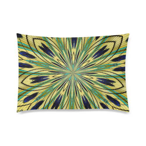 Stained Glass Kaleidoscope Mandala Abstract 2 Custom Zippered Pillow Case 20"x30" (one side)