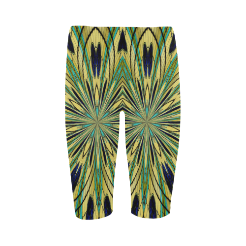 Stained Glass Kaleidoscope Mandala Abstract 2 Hestia Cropped Leggings (Model L03)