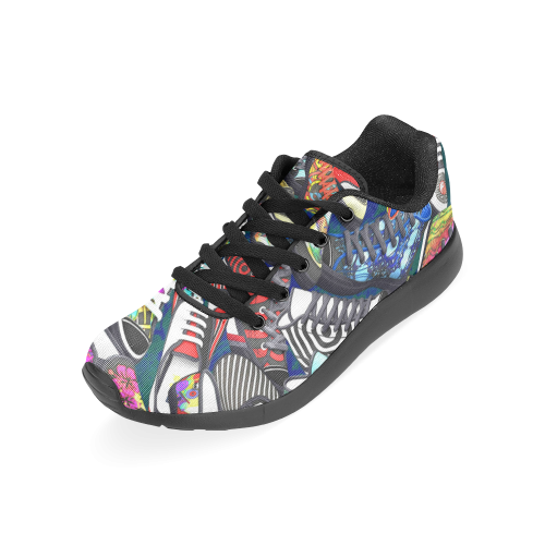 A pile multicolored SHOES / SNEAKERS pattern Women’s Running Shoes (Model 020)