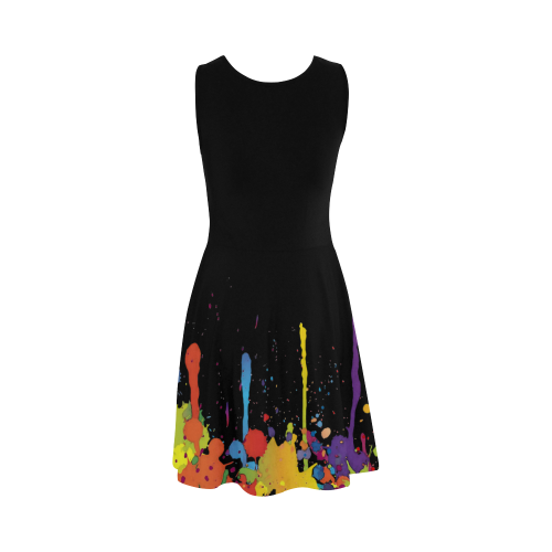 Crazy multicolored running SPLASHES Atalanta Sundress (Model D04)