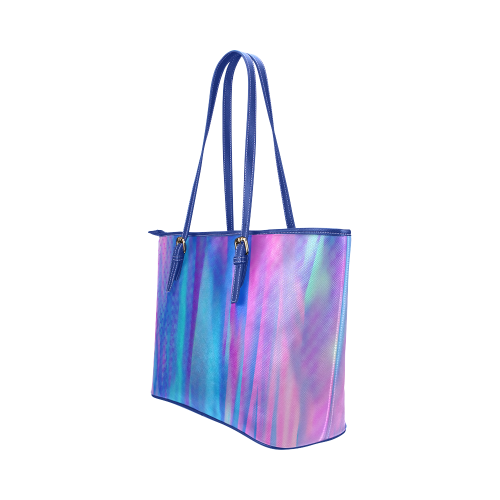 Abstract Pattern 4 Leather Tote Bag/Large (Model 1651)