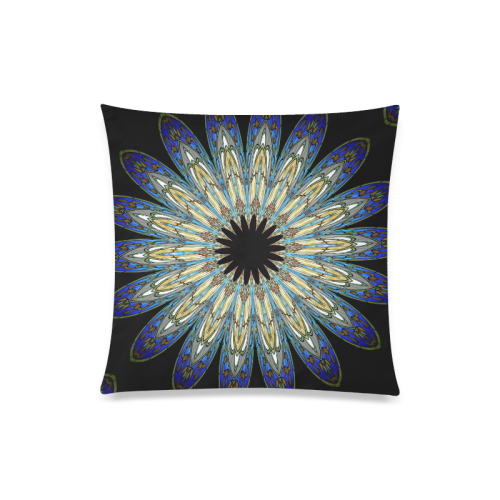 Stained Glass Kaleidoscope Mandala Abstract 8 Custom Zippered Pillow Case 20"x20"(Twin Sides)