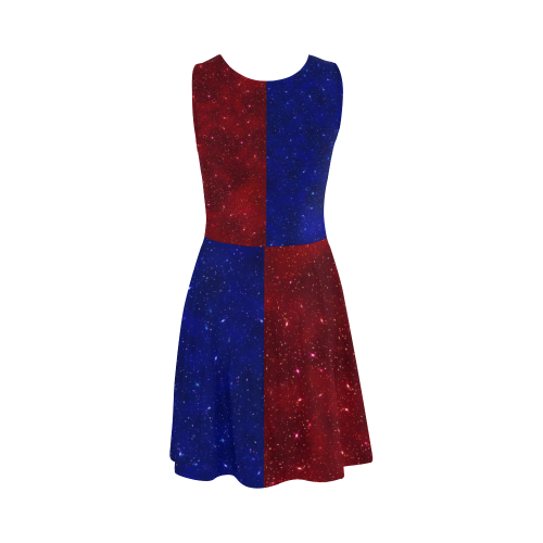 Sparkle Red Blue Harlequin Atalanta Sundress (Model D04)