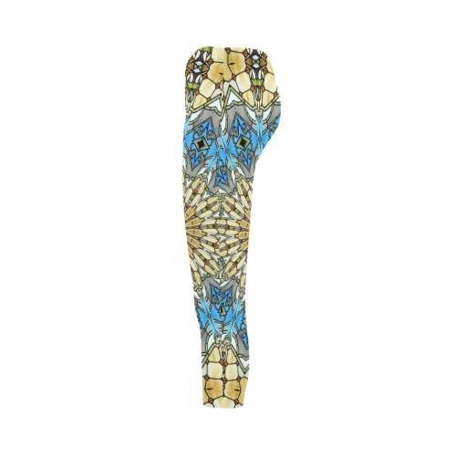 Stained Glass Kaleidoscope Mandala Abstract 1 Capri Legging (Model L02)