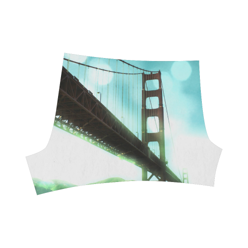 Green Bokeh Golden Gate Bridge Briseis Skinny Shorts (Model L04)
