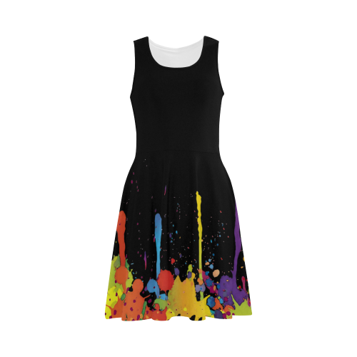 Crazy multicolored running SPLASHES Atalanta Sundress (Model D04)