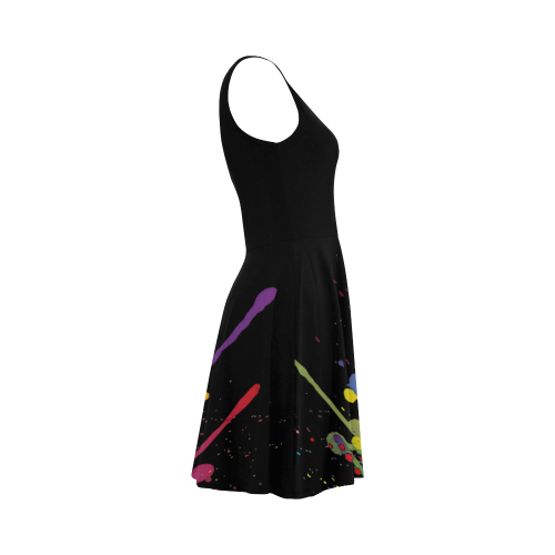 Crazy multicolored running SPLASHES Atalanta Sundress (Model D04)