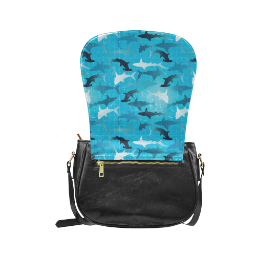 sharks! Classic Saddle Bag/Large (Model 1648)