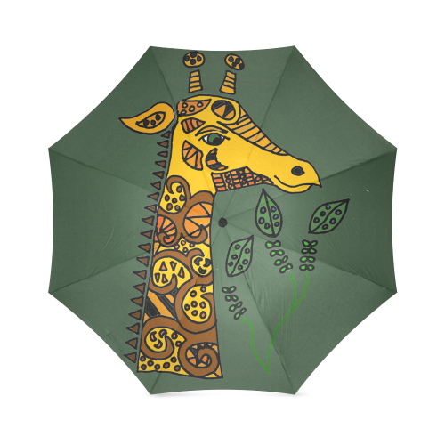Giraffe Abstract Art Foldable Umbrella (Model U01)