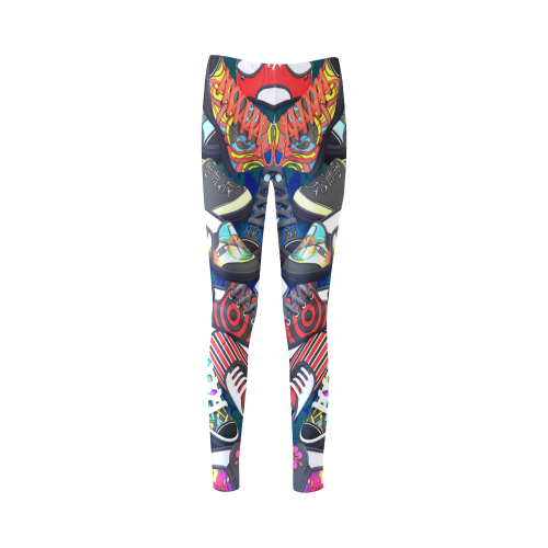 A pile multicolored SHOES / SNEAKERS pattern - CRAZY leggins Cassandra Women's Leggings (Model L01)