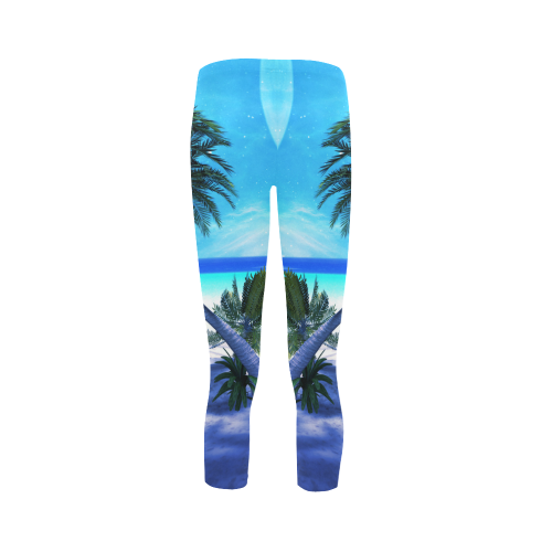 Awesome view over the ocean with ship Capri Legging (Model L02)