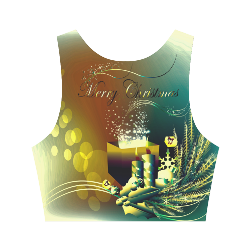 Christmas design with gifts Women's Crop Top (Model T42)