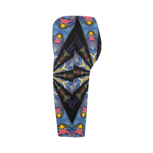 Stained Glass Kaleidoscope Mandala Abstract 3 Hestia Cropped Leggings (Model L03)