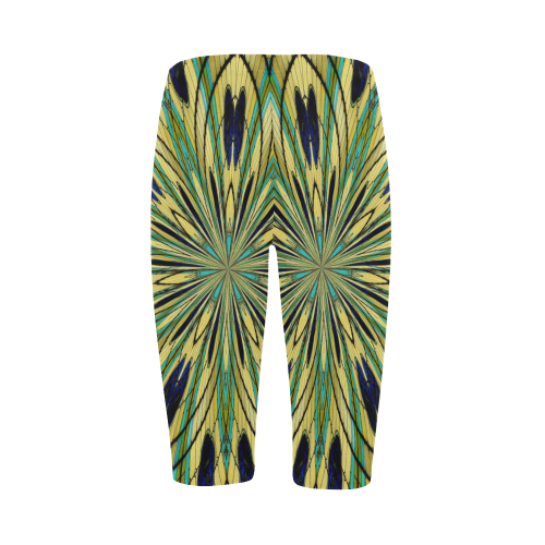 Stained Glass Kaleidoscope Mandala Abstract 2 Hestia Cropped Leggings (Model L03)