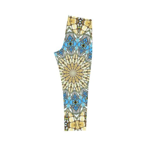 Stained Glass Kaleidoscope Mandala Abstract 1 Capri Legging (Model L02)