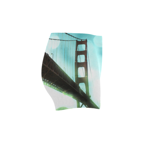 Green Bokeh Golden Gate Bridge Briseis Skinny Shorts (Model L04)