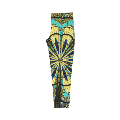 Stained Glass Kaleidoscope Mandala Abstract 5 Capri Legging (Model L02)