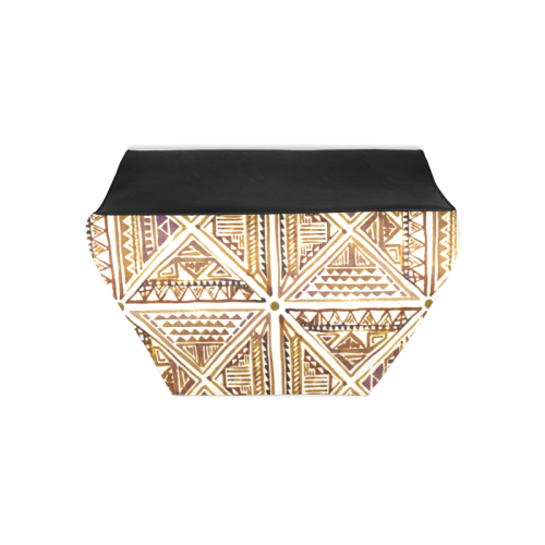 Folklore TRIANGLES pattern brown Clutch Bag (Model 1630)