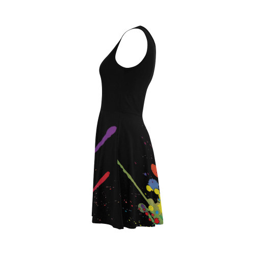 Crazy multicolored running SPLASHES Atalanta Sundress (Model D04)