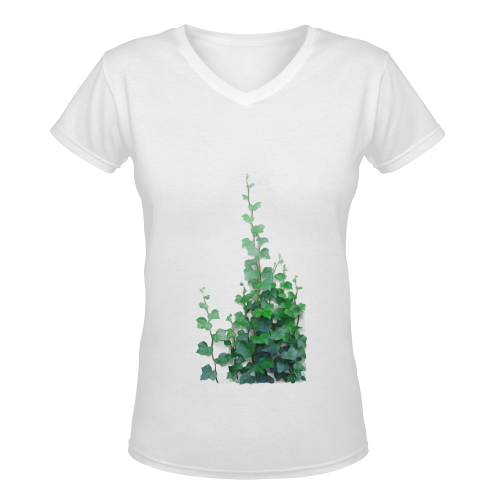 Vines, climbing plant Women's Deep V-neck T-shirt (Model T19)