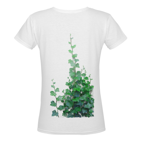 Vines, climbing plant Women's Deep V-neck T-shirt (Model T19)