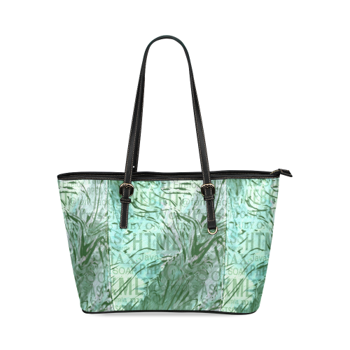 made of words,computer C Leather Tote Bag/Large (Model 1640)