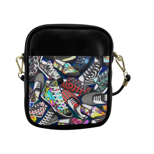 A pile multicolored SHOES / SNEAKERS pattern Sling Bag (Model 1627)