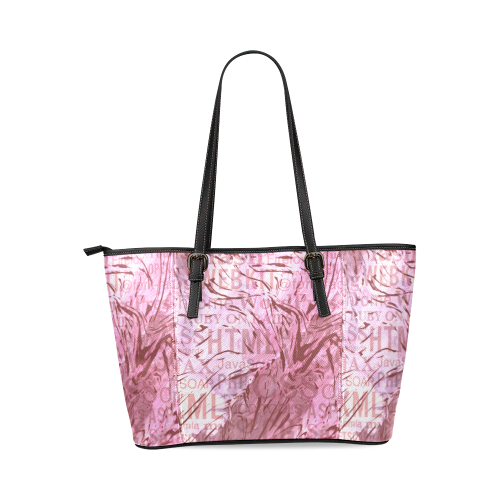 made of words,computer B Leather Tote Bag/Large (Model 1640)