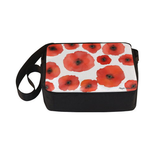 Red Poppies. Inspired by the Magic Island of Gotland. Classic Cross-body Nylon Bags (Model 1632)