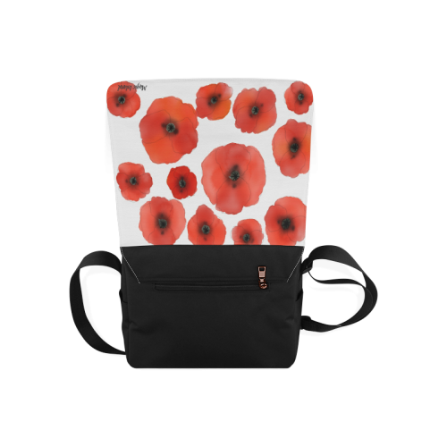 Red Poppies. Inspired by the Magic Island of Gotland. Messenger Bag (Model 1628)