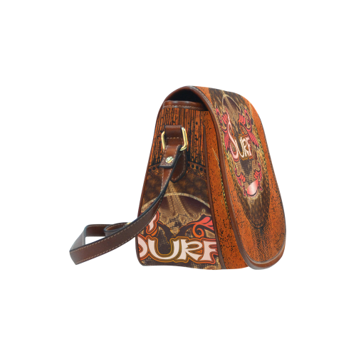 Surfing, surf design with surfboard Saddle Bag/Small (Model 1649) Full Customization
