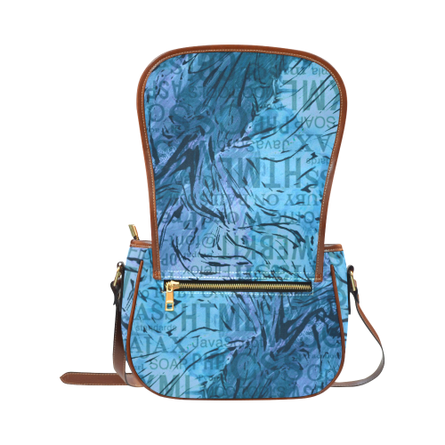 made of words,computer D Saddle Bag/Small (Model 1649) Full Customization