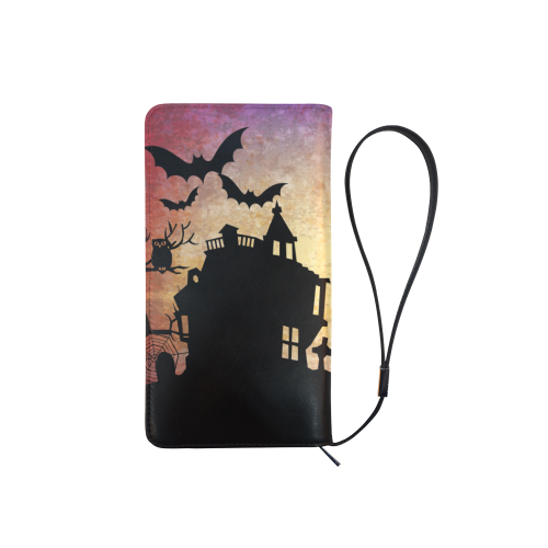 Halloween Witch come at spooky Home Men's Clutch Purse （Model 1638）