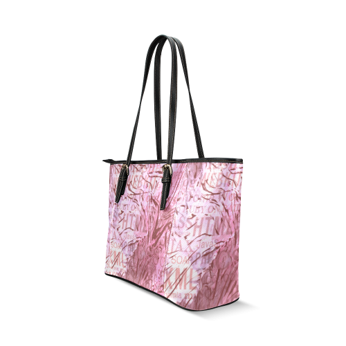 made of words,computer B Leather Tote Bag/Large (Model 1640)