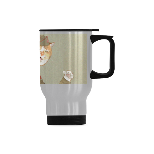 Cat Scouts Insulated Travel Mug Travel Mug (Silver) (14 Oz)